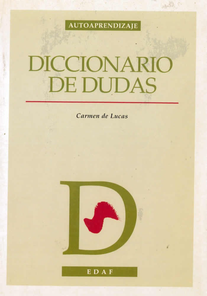 libro. Diccionario de dudas. Carmen Lucas. Edaf.