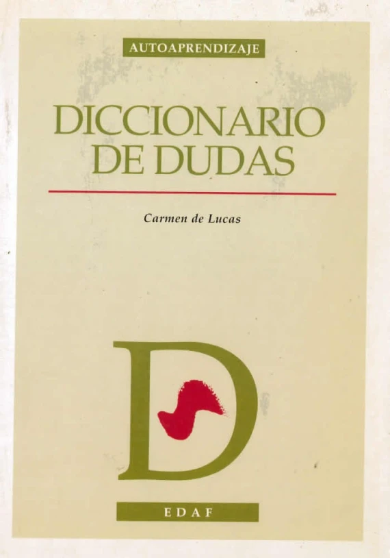 libro. Diccionario de dudas. Carmen Lucas. Edaf.