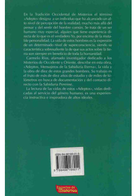 Libro: Adeptos. Carmelo Ríos. Escuelas de Misterios. Librería Iniciática.