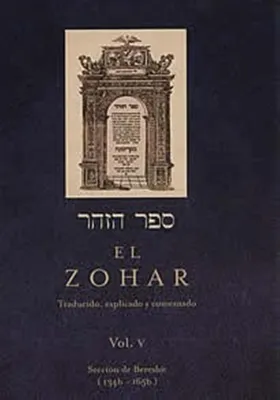 Libro.El Zohar-Vol-V-Sección de Bereshit-(134b-165b). Obelisco. Librería Iniciatica